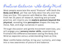 Infinite Space NYC presents, Posture Balance – The Body-Mind Weekend Seminar